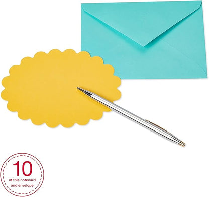 American Greetings Single Panel Blank Cards with Envelopes, Bright Colors, Patterns and Shapes (40-Count)