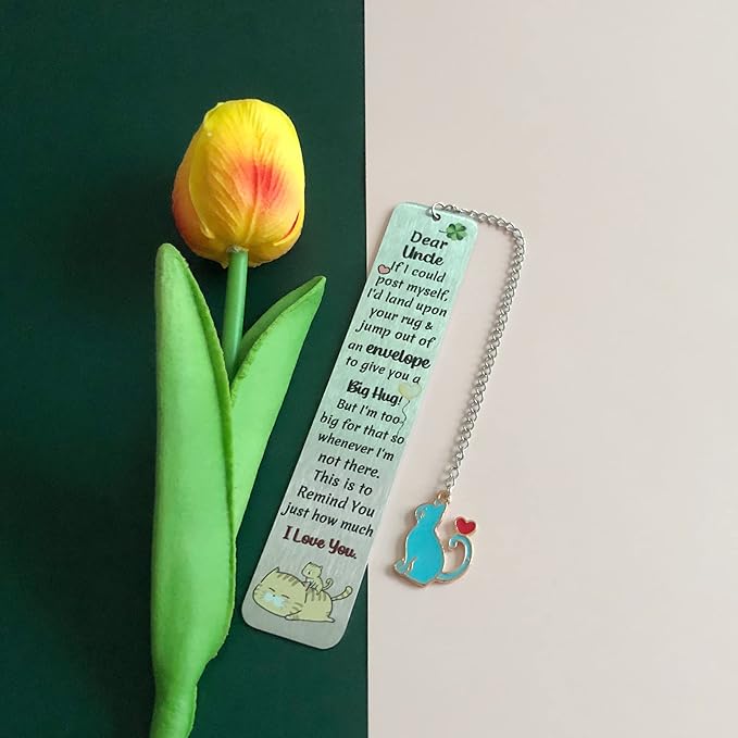 Uncle Bookmarks Christmas Gift Bookmark Birthday Present I Love You Happy Retirement Appreciate Funny Love Quotes Engraved Thanksgiving Keepsakes Best Uncle Ever Fathers Day Gifts from Niece Nephew