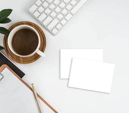 Home Advantage 3.5x5 Blank Index Cards - 50 Pack of Heavy Duty Bleed Proof Note Cards & Flashcards