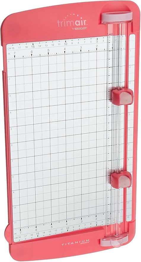 Acme Westcott TrimAir Wide Body Trimmer, 12-Inch, Pink