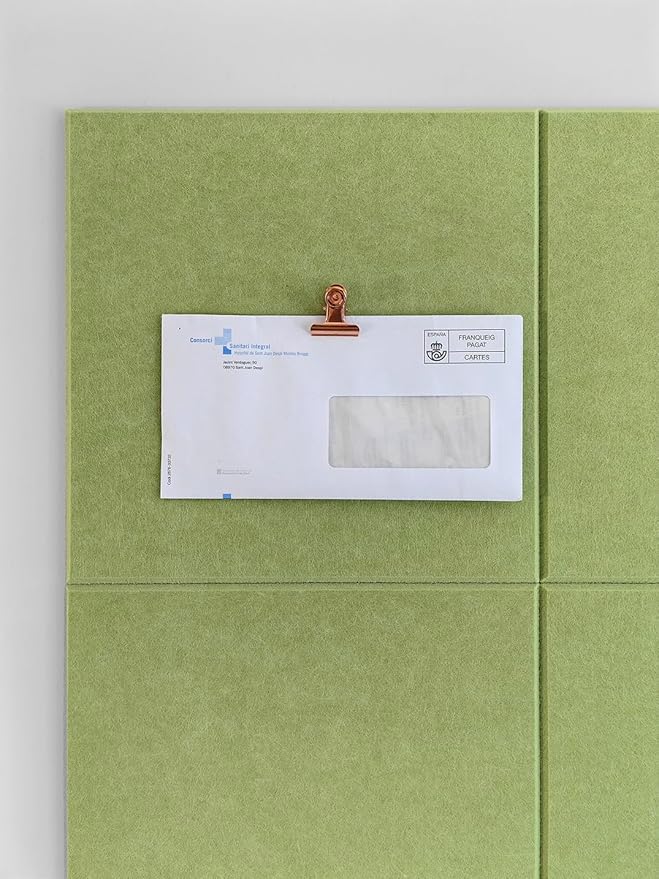 Large Cork Board Alternative - 47"x35" 12 Pack Felt Wall Tiles with Safe Removable Adhesive Tabs, Cork Wall Tiles Cork Board for Home Office Pin Board Tack Board 48 x 36 - Spring Green