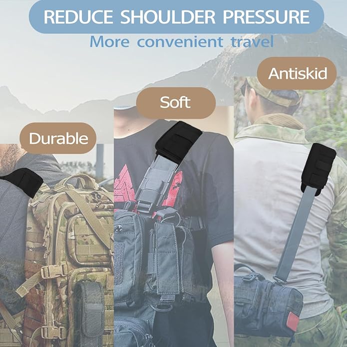 2Pcs Thick Cushioned Shoulder Pads, Anti-Slip Design and Breathable Mesh Pads for Shoulder Strap,Soft and Comfortable