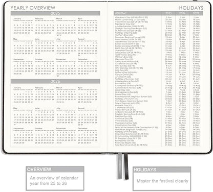 2025 Planner - Planner 2025 Weekly Monthly with Stickers, Jan 2025 - Dec 2025, 5.75" X 8.25", 2025 Calendar Planner, Premium Paper, Pen Holder, Inner Pocket, 40 Notes Pages