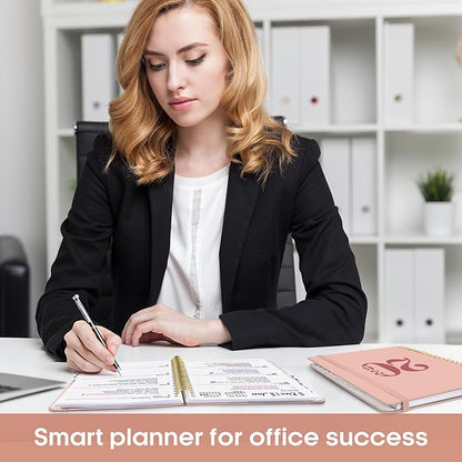 2026 Planner, Weekly and Monthly Calender Planner, Jan 2026 to Dec 2026, Hardcover 2026 Calendar Planner Book with Tabs & Inner Pocket, Office Home School Supplies for Women & Men - A5 (6.3" x 8.5"), Pink