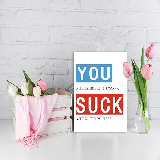 Sarcasm Leaving Definition Card for Work Bestie Friend, Rude Farewell Gifts for Coworkers, Naughty Going Away Gifts for Women Men, Funny Goodbye Cards for Him Her
