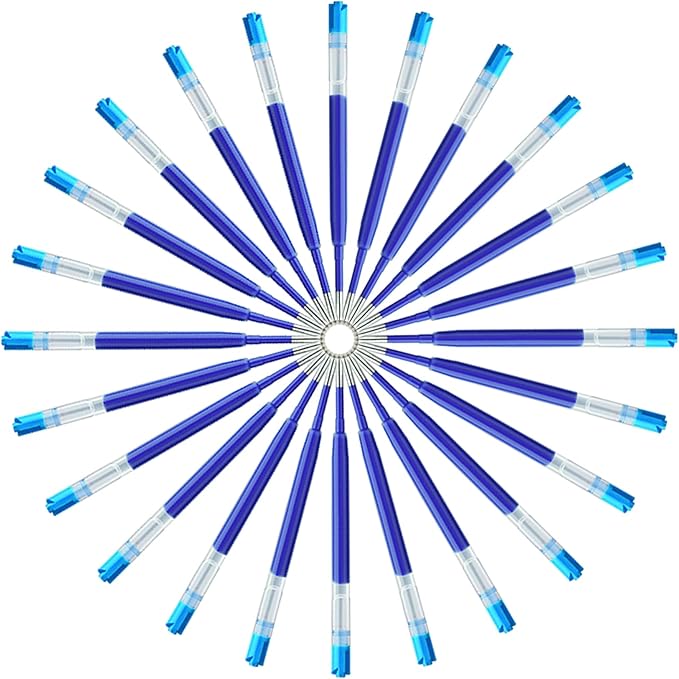 DunBong G2 Gel Ink Pen Refills, for Retractable Gel Pens, 0.5mm Fine Point, Pack of 5 (Blue)