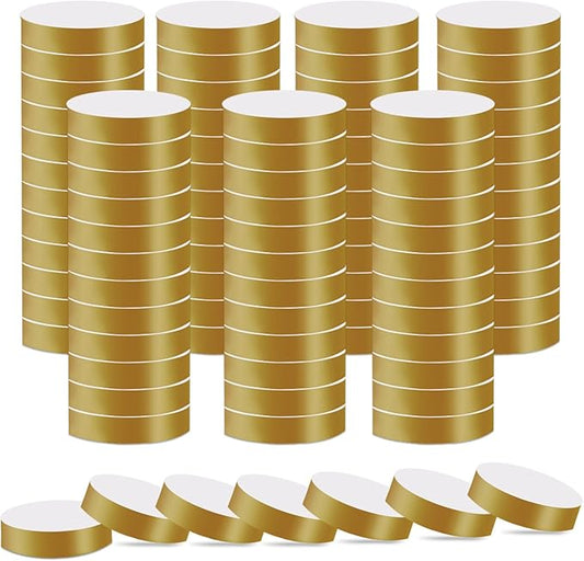 REHALY 1400 Pcs Wristbands for Events Paper Wristbands Waterproof Paper Bracelets Neon Wrist Bands Colored Wristbands Adhesive Hand Bands Armbands for Concerts(Gold)