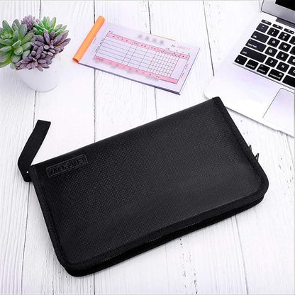 ENGPOW Expanding File Folder (11.4"x6.3") A5 Size Document Organizer Fireproof Money Bag 13 Pockets Zipper Closure Portable Filing Wallet Holder Storage for Check,Bill,Receipts,Tickets