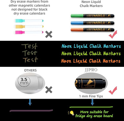 JJPRO Magnetic Dry Erase Menu and Chore Chart Blackboard for Fridge-Weekly Meal Planner Chalkboard,Behavior Chart Chalkboard for Multiple Kids with Notepad Blackboard
