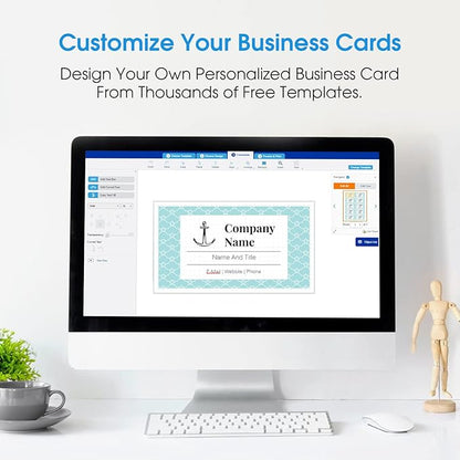 MaxGear Business Card Printable Business Card, Compatible with Laser & Inkjet Printer, Double-Sided Printing, Heavyweight, Matte White Paper, Smooth Edge, 10 Cards/Sheet, 1000 Cards, 3.5" x 2"（8871