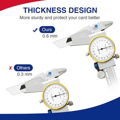 New Medicare Card Protector, 6 Pack Plastic Card Holder for Wallet Single 12 Mil Business Card Sleeve Waterproof Cards Plastic Protector for Credit Card Business Card Social Security Card