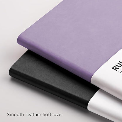 RETTACY Journaling Notebooks, B5 Lined Journal Notebook with 320 Numbered Pages, 7.6" × 10", Medium Size, Journal Notebook for Writing, Work, School, Leather Softcover, 100 GSM Thick Paper (Purple)