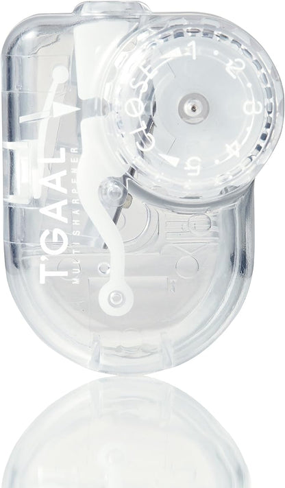 KUTSUWA Hi LiNE T'GAAL Angle Adjustable Pencil Sharpener, Clear (RS028CL)