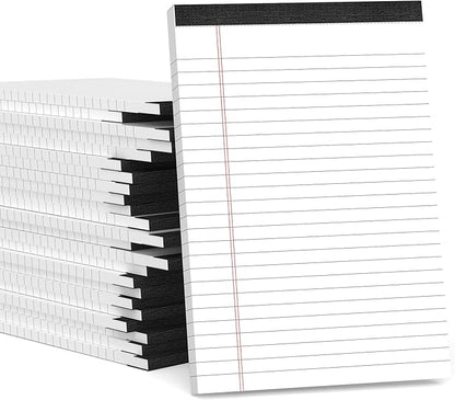 24 Pack Small Legal Pads 5x8 White Note Pads 5x8 College Ruled Paper Tablets for Office 80 GSM Paper Pads Narrow Ruled Legal Pad White Small Notepad 30 Sheets Writing Pad Lined Notepads for Office