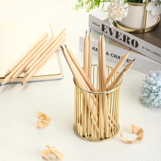 Fumete 500 Pieces Wooden Pencils Bulk No Eraser Hexagonal HB Graphite Unsharpened Natural Wood Pencils Without Erasers for Classroom School Home Office Drawing Sketching Learning