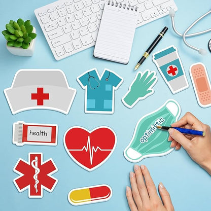 48 Pieces Nurses Day Sticky Notes Nurse Notes Pads Self-Adhesive Nursing Student Essentials Sticky Memo Notes for Hospital School Nurse Supplies Presents