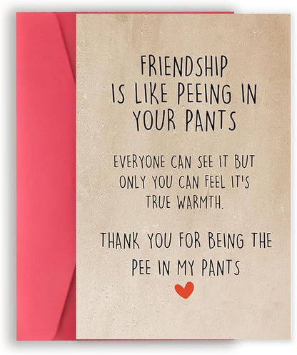 Funny Best Friend Birthday Card, Happy Friendship Card for Him Her, Bestie Card for Friend Sister, Friendship Gift for Her, Friendship Thank you Card for Men Women