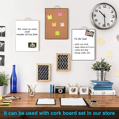 TSJ OFFICE Small White Board - 16" X 12" Portable Black Aluminum Framed Whiteboard, Magnetic Dry Erase Board with a Handle, to Do List Notepad for Office, Home, School