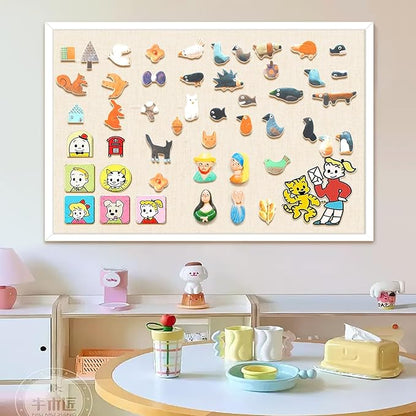 Miratino Large Bulletin Board, 36 /inchesx 24/inches White Cork Boards for Walls with Frame, Pin Display Board Vision Board for Home School Office Decor