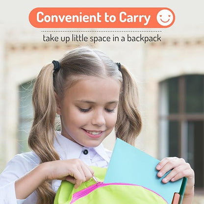 Forvencer Accordion File Organizer, Letter Size, 5 Pocket Expanding File Folder, Cute File Folder with Labels, Portable File Organizer for School Office Supplies, Folders for Documents, Light Green