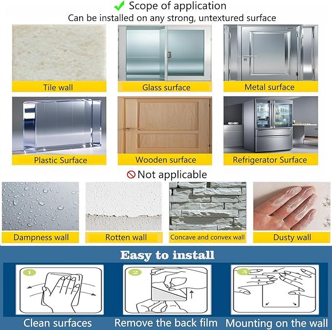 Self Adhesive Magnetic Chalkboard Contact Paper for Kids 47.2" x 17.5" Suitable for Home School Office Alternative Magnetic Blackboard Paint