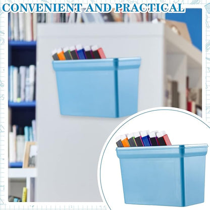 Boao Whiteboard Dry Magnetic Plastic Holder, 8 Pieces Colorful Magnetic Markers with Eraser Cap, Whiteboard Eraser for School Office Home 100th Day of School, 10 Pieces Totally(Simple)