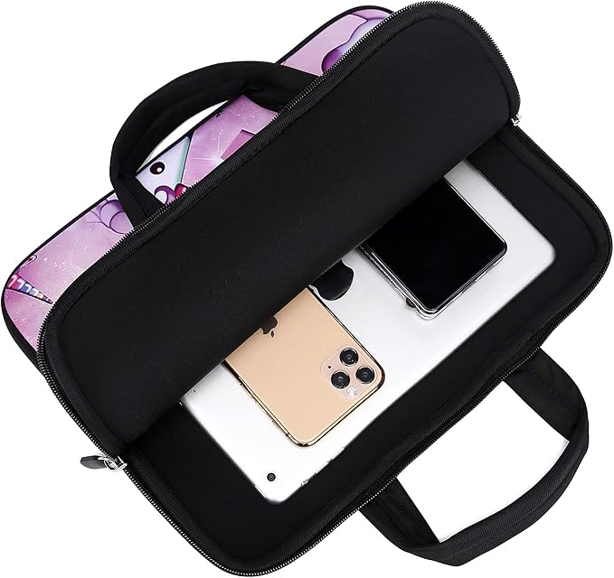 11 11.6 12 12.1 12.5 inch Laptop Carrying Bag Chromebook Case Notebook Ultrabook Bag Tablet Cover Neoprene Sleeve for Apple MacBook Air Samsung Google Acer HP DELL Lenovo Asus (Pink Unicorn)