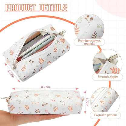 Jutom 39 Pcs Aesthetic Book Annotation Kit Pencil Case Bag with Highlighter Gel Pen 700 Sheets Transparent Sticky Notes Pads Index Tab Bible Study Supplies for School(Beige,Floral Style)