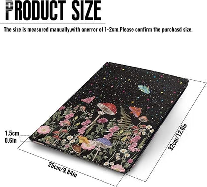 Cozeyat Mushroom Moth Clipboard Folder Portfolio, A4 Leather Padfolio Clipboard, Business Portfolio Clipboard Folder Professional Portfolio for Interview Resume Office Conference