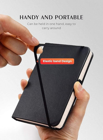 AISBUGUR Pocket Notebook, Small Notebook, 2-Pack Total 320 Pages,3.7" x 5.7" Pocket Notebook (2 Pack, Black1)