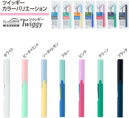 PLUS 34-574 Scissors Portable Type Fit Cut Curve Twiggy Soda x Lemon Slim Form