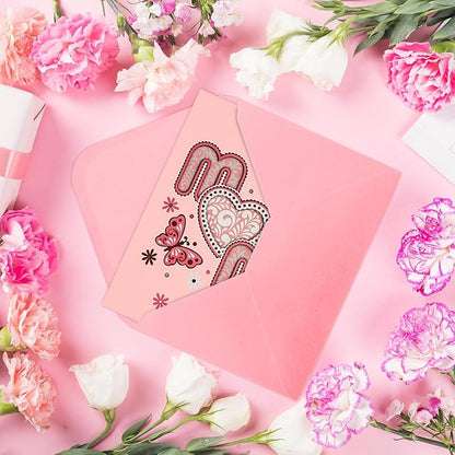 Fancy Land 12 PCS Mothers Day Cards Die Cut Design Happy Mothers Day Cards with Envelopes and Stickers Mothers Day Gifts