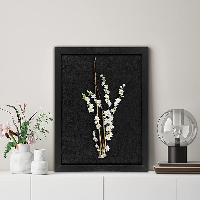 TORASO Cork Board Bulletin Board, Cork Boards for Walls with Pins, Eye Bolts, gaskets, Screws, Pin Board for Office, School and Home (All Black, 11“x14.5” - 4p)