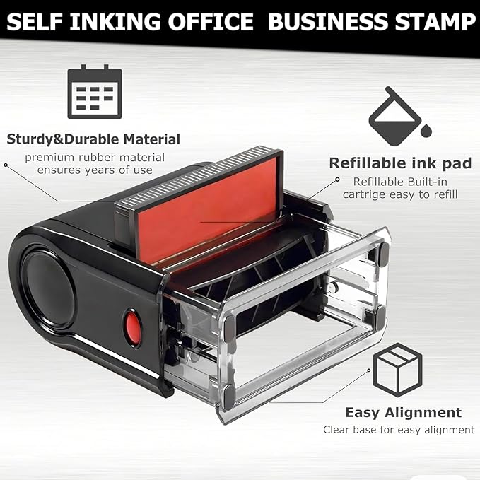 for Deposit Only Stamp Self Inking for Deposit Only Message Bank Stamp Office Supplies- Blue Ink One Line