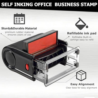 for Deposit Only Stamp Self Inking for Deposit Only Message Bank Stamp Office Supplies- Blue Ink One Line