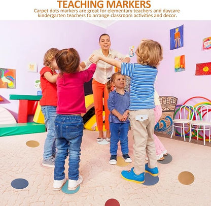 40pcs Multicolor 5 Inches Circle Spot Markers - Carpet Floor Dots for Classroom Decoration, Flexible Seating, Elementary School, Preschool, Kindergarten Supplies