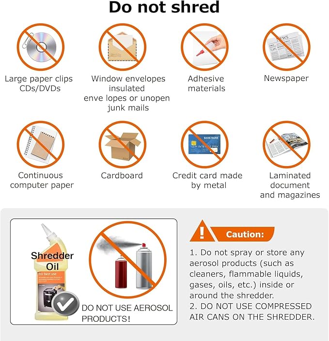 Bonsaii Paper Shredder, 8-Sheet Crosscut Shredder with 4.2 Gallon Bin Shred Credit Card/Mail/Staple/Clip, P-4 Security Level Document Shredder with Handle for Home Office (C261-C)