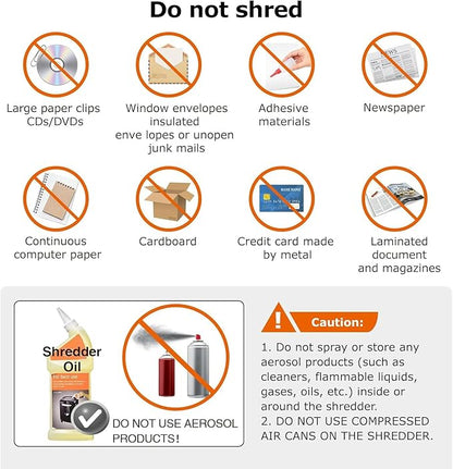 Bonsaii Paper Shredder, 8-Sheet Crosscut Shredder with 4.2 Gallon Bin Shred Credit Card/Mail/Staple/Clip, P-4 Security Level Document Shredder with Handle for Home Office (C261-C)