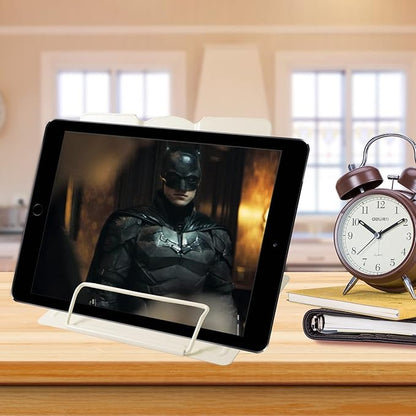 Metal Book Stand - Adjustable Book Holder for Reading (Full Beige)