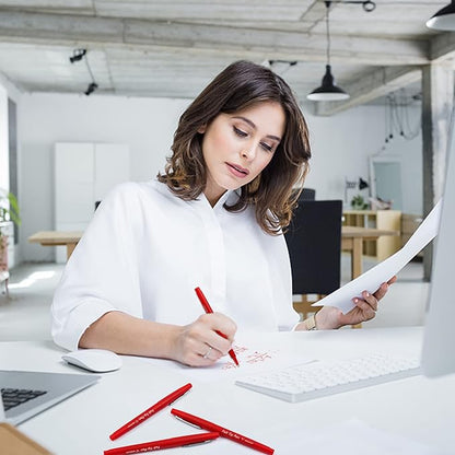 Lelix Felt Tip Pens, 30 Red Pens, 0.7mm Medium Point Felt Pens, Felt Tip Markers Pens for Journaling, Writing, Note Taking, Planner, Perfect for Art Office and School Supplies