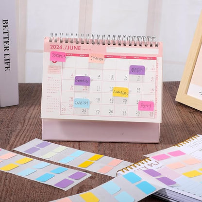 240 Pcs 1Inch Sticky Index Tabs, Colored Book Sticky Tabs for Notebooks, Repositionable Page Tabs for Notebooks File Classification