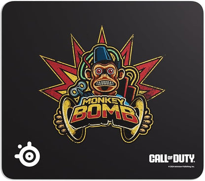 SteelSeries QcK Gaming Mouse Pad — Call of Duty® Monkey Bomb Edition — Limited — Free in-Game Item — Non-Slip Rubber Base — Peak Tracking and Stability — Optimized for Gaming Sensors