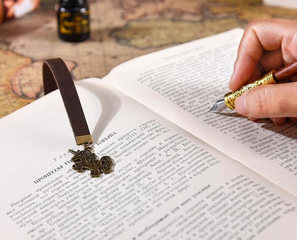 Bookmarks, Handmade Retro Cross Tree of Life Bible Bookmark with Long Leather Straps, Christian Saint Book Mark, Ideal Christian Gift (Style 22)