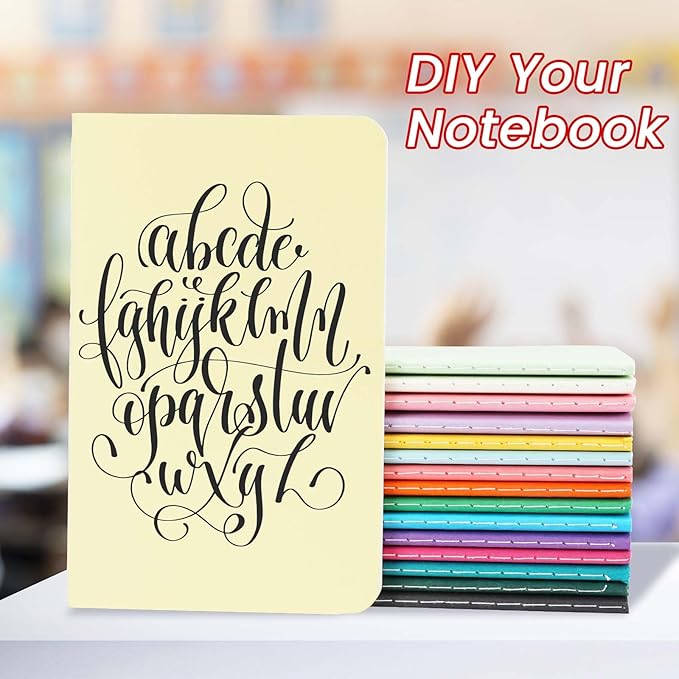 32PCS Mini Notebooks Bulk, 3.5" x 5.5", 16 Color, 60 Pages Blank Paper Small Pocket Notebook Set, Mini Journal Memo Notepads for Kids, Students, Traveler, School Office Supplies