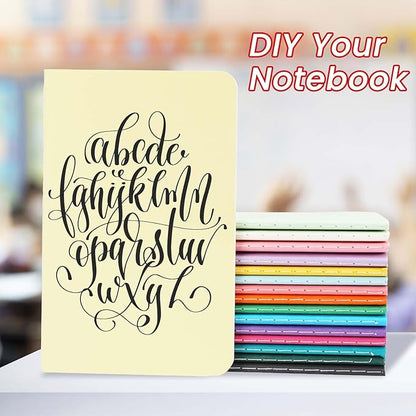 32PCS Mini Notebooks Bulk, 3.5" x 5.5", 16 Color, 60 Pages Blank Paper Small Pocket Notebook Set, Mini Journal Memo Notepads for Kids, Students, Traveler, School Office Supplies