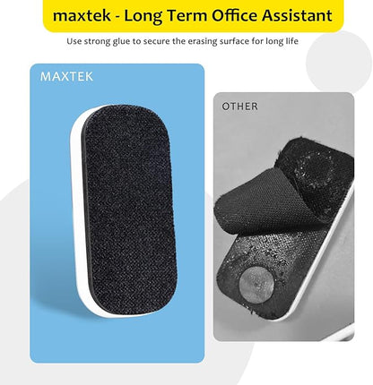 maxtek Magnetic Dry Erase Eraser, Glass Board Erasers, 2 Pack, Whiteboard Eraser for Dry Erase Board, Glass Board, Calendar Board, Office and School Supplies (Gray)