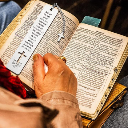 Christian Inspirational Gift for Women, Tassel with Bible Verse Bookmark Funny Gift for Women, Christmas Birthday Bookmarks Gifts for Bookworms Friends Sister Girl Female Book Club Religious Gift-ZB5