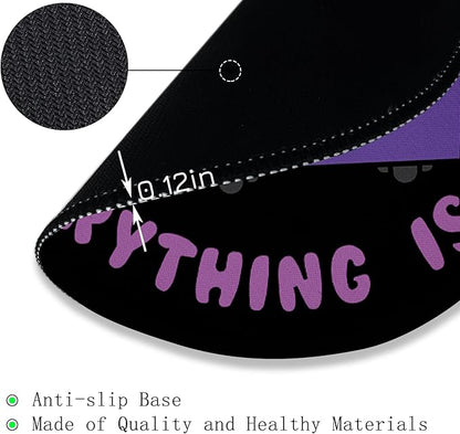 Gctriki Dumpster on Fire Mouse Pad, Cute Round Mouse Pads for Desk, Funny Purple Dumpster Mousepad for Laptop Gaming, Stitched Edge Non-Slip Rubber Base, Cute Office Desk Accessories Decor for Women