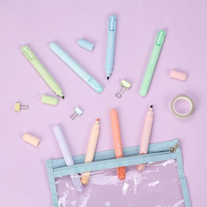 Mr. Pen- Aesthetic Highlighters, 8 Pack, Chisel Tip, Pastel Colors, Cute Highlighters Assorted Colors, Cute Highlighters for School Highlighters, Highlighter Set, Pastel Highlighters