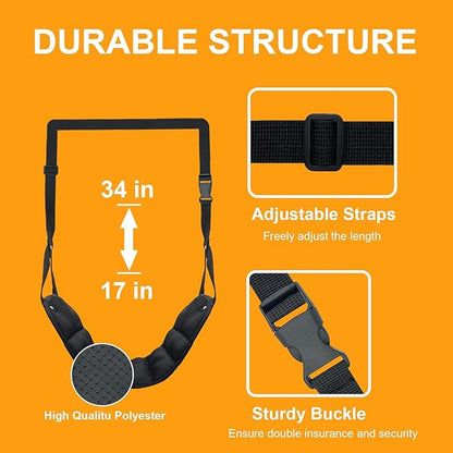 Airplane Foot Rest, Adjustable 2 Pack Airplane Foot Hammock for Plane Travel - Portable Travel Essentials, Relax Your Feet and Legs, for Long Haul Airplane Travel, Car Travel, Train and Office.